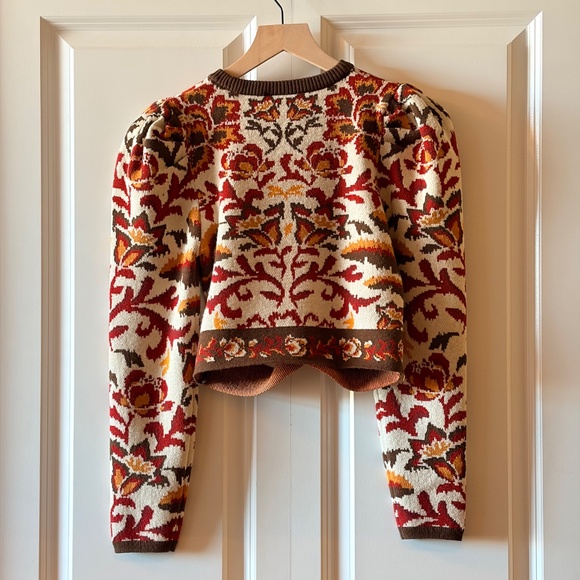 FARM Rio Toucans Cropped Sweater size small - Picture 8 of 9